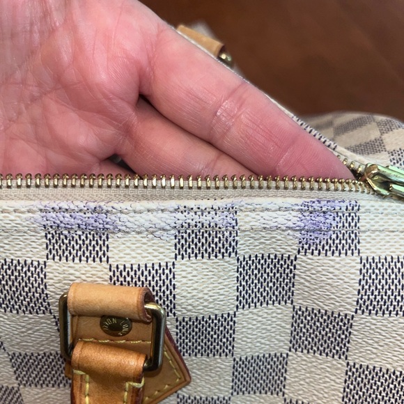 ❤️ LOUIS VUITTON Speedy Bandoulière 30 handbag Damier Azur canvas. 👜 - Picture 8 of 16